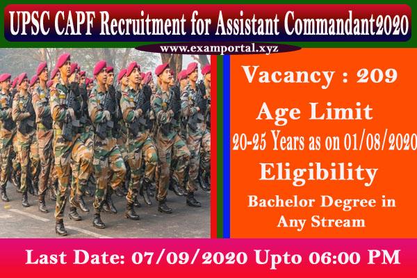 Assistant Commandant Recruitment